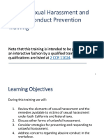 Sample Sexual Harassment Prevention Training