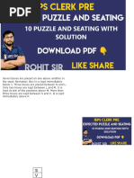 10 Expected Puzzle and Seating For Ibps Clerk Rohit Sir Ibpsguide PDF