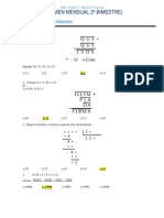 Examen Mensual 2do Bimestre