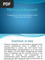 The Lexical Approach