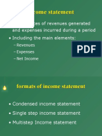 Income Statement Income Statement