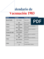 Calendario Vacunacion 1983n