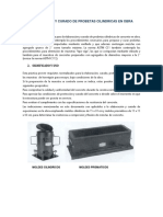 Elaboracion y Curado de Probetas Cilindricas de Concreto en Obra