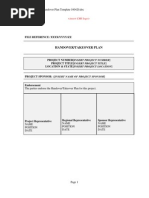 Project Handover Plan Template