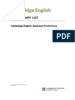 Cambridge English Vocab List