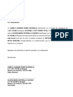 Carta Autorizacion