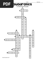 Quadratic Crossword Puzzle