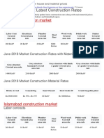 Latest Construction Rates For House and Material Prices