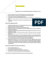 Lifting Equipment Controller Notes