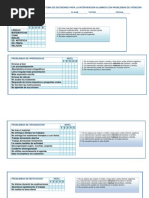 Perfil de Funcionamiento y Toma de Decisiones para La Intervención Alumnos Con Problemas de Atención