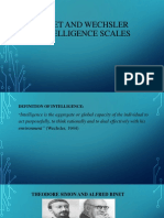 Binet VS Wechsler Intelligence Scales