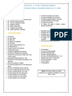 Lista de Útiles - 2°grado - 2020