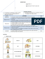 Lesson Plan DAILY ROUTINES Kids