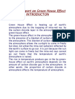 Project Report On Green House Effect