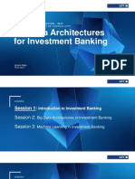 Big Data Architectures For Investment Banking - Session I