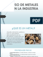 Uso de Metales en La Industria