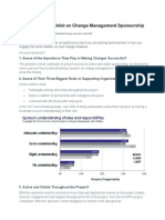 10 Question Checklist On Change Management Sponsorship