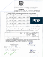 MBBS 2nd Prof Time Table