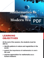 Mathematics in The Modern World