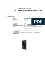 Spesifikasi Teknis - PLTS Presiden PDF