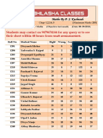 08-09-2019 Class - XII Chap - 1-5 Objective Test Result