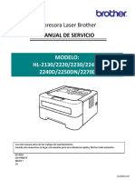 Impresora Laser Brother MANUAL DE SERVICIO MODELO - HL-2130 - 2220 - 2230 - 2240 - 2240D - 2250DN - 2270DW PDF