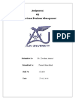 Assignment of International Business Management PDF