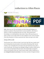 A Brief Introduction To Alien Races - Aquarius Academy