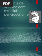 Acidente de Trabalho Com Material Perfurocortante