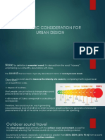 Acoustic Consideration For Urban Design