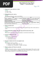 Selina Solutions For Class 9 Physics Chapter 9 Current Electricity PDF