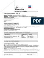 MSDS Chevron 400 Sae 30,40,50