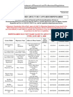 List of Adult Use Dispensaries - 12.31.19