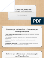 Aula 6 - Fatores Que Influenciam A Comunicação