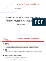 Analisis Struktur Statis Tak Tentu Dengan Metode Distribusi Momen