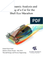 Aerodynamic Analysis and Design of A Car For The Shell Eco Marathon PDF