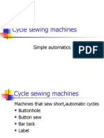 Cycle Sewing Machines: Simple Automatics