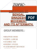 Partition of Bengal, Swadeshi Movement and Its Aftermath