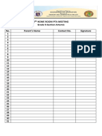 Attendance Sheet-Homeroom Meeting