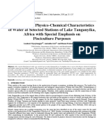 (PDF) Assessment of Physico-Chemical Quality of Water at Some Stations of LakeTanganyika With Emphasis On Pisciculture