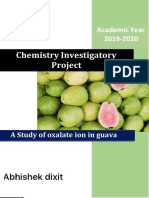 Presence of Oxalate Ions in Guava Chemistry Investigatory Project