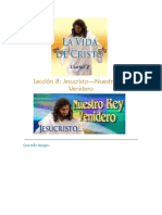 Lección 8 Jesucristo Nuestro Rey Venidero