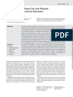 Updates in Red Blood Cell and Platelet Transfusions in Preterm Neonates