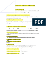 Banco de Preguntas de Quimica de Secundaria PDF