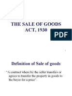 The Sale of Goods Act, 1930