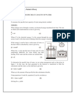 Specific Heat Capacity of Water