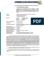 Acta de Entrega de Terreno Potrero G