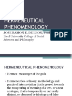 Hermeneutical Phenomenology