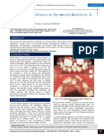 Midline Space Closure in The Mixed Dentition - A Case Report PDF