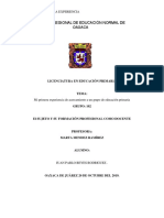 Mi Primera Experiencia de Acercamiento A Un Grupo de Educación Primaria